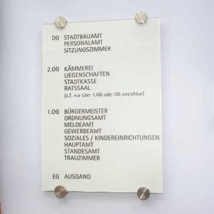 Türschild VITRUM Point 422/299 für DIN A3